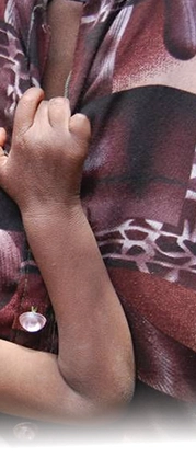 Children receiving help through relief efforts